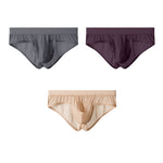 3 Pack Men's Fly Opening Supportive Pouch Stretch Premium Briefs