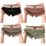 4 Pack Men's Skin-Friendly & Trendy Striped Lightweight Boxer Briefs