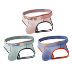 3 Pack Men's Low-Rise Ice Silk Jockstrap