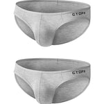 2 Pack Men's U-Shaped Pouch Single Layer Moisture-Wicking Comfortable Sexy Bikini