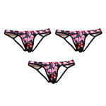 3 Pack Men's Stretch Fit Soft-Touch Fabric Low-Rise Breathable Jockstrap