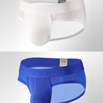 2 Pack Men's Low Rise Mesh Large Pouch U-convex Breathable Comfortable Briefs