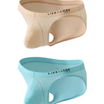 2 Pack Men's Contoured Pouch Lightweight Briefs