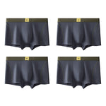 4 Pack Men's Soft Ribbed Textured Antibacterial & Breathable Trunks