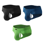 3 Pack Men's Seamless Comfort Sporty Cut Stretch Fit Briefs