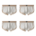 4 Pack Men's Ultra-Soft Premium Cotton Seamless Comfort Trunks