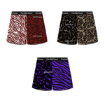 3 Pack Men's Leopard Print Ice Silk Loose-Fit Casual Boxer Briefs
