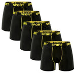 5 Pack Men's Extended Length Seamless Comfort Sporty Cut Odor-Control Boxers Briefs