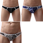 3-pack Men's Nylon Low-rise U-shaped Briefs
