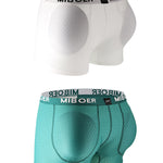 2 Pack Men's Lifting Breathable with Removable Foam Butt Pads Shapewear