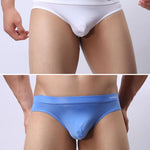 2 Pack Men's Ultra-Thin Ice Silk Briefs