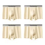 4 Pack Men's Comfy Waistband Anti-Chafing Stay-Put Fit Trunks