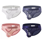 4 Pack Men's Sexy Striped Design Day-Long Comfort Soft-Touch Waistband Bikini