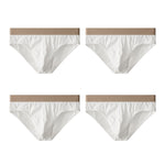 4 Pack Men's Ultra-Soft Cotton Seamless Comfort Supportive Fit Briefs
