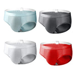 4 Pack Breathable Ice Silk Antibacterial Men's Briefs