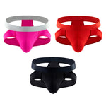 3 Pack Men's Cooling Airflow Trendy Design Sexy Stretch Fit Jockstrap