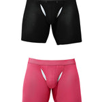 2 Pack Men's Sporty Cut Anti-Chafing Breathable Stretch Fit Midway Briefs