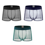 3 Pack Men's Invisible & Mesh Breathable Cooling Touch Trunks