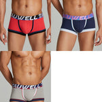 3 Pack Men's Low-Rise Premium Cotton Seamless Comfort Stretch Fit Trunks