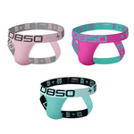 3 Pack Men's Low Rise Athletic Cup Breathable High Elastic Jockstraps