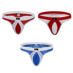 3 Pack Men's Ice Silk Sexy Lightweight Quick-Dry Breathable Thongs