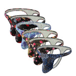 6 Pack Men's Bold Prints Stretch Fit Quick-Dry Sexy Thongs