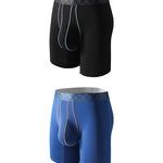 2 Pack Men's Solid Color Anti-Chafing Comfy Waistband Stretch Fit Midway Briefs