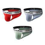 3 Pack Men's Low-Rise Anti-Chafing Sexy Stretch Fit Briefs