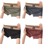 4 Pack Men's Cooling Mid-Rise Stretchy & No-Roll Hem Trunks