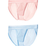 2 Pack Men's Ultra-Soft Ice Silk Quick-Dry Smooth Cooling Briefs