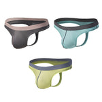 3 Pack Men's Supportive Pouch Firm Support Skin-Friendly Thongs
