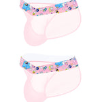 2 Pack Men's High-Cut Cartoon Waistband Breathable Semi-Transparent Bikini