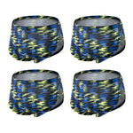4 Pack Men's Ultra-Thin Moisture-Wicking Bold Prints Low-Rise Trunks
