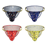 4 Pack Men's Star Print Low-Rise with Sexy U-Pouch Bikini
