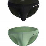 2 Pack Men's Comfortable Cotton Large Pouch Sports Bikini