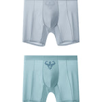 2 Pack Men's Seamless Comfort Breathable Anti-Chafing & Antibacterial Boxers Briefs