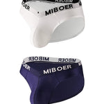 2 Pack Men's U-Pouch V-Front Low-Rise Briefs