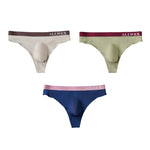 4 Pack Men's Seamless Ice Silk Cooling Touch Low-Rise Thongs