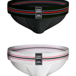 2 Pack Men's High-Stretch Rainbow Sports Comfort Bikini