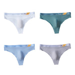 4 Pack Men's Second-Skin Feel 3D Pouch Cooling Touch Thongs