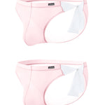 2 Pack Men's Nylon Ultra-Thin Breathable Semi-Transparent Sexy Briefs