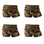 4 Pack Men's Breathable Recycled-Fiber Camo Trunks
