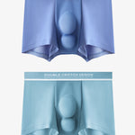 2 Pack Men's Ultra-Soft Modal Double Supportive Pouch Skin-Friendly Soft Trunks
