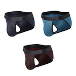 3 Pack Men's Low Rise High Cut Ice Silk Cooling Breathable Lightweight Quick Dry Briefs