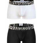 2 Pack Men's Seamless Snug Fit Separate Pouch Smooth Trunks