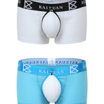 2 Pack Men's Detachable Boxer Briefs with Snap Closure and Contour Pouch