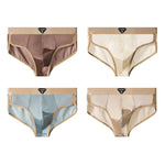 4 Pack Men's Breathable Thin & Soft-Touch Mid-Rise Briefs