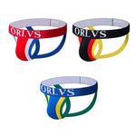 3 Pack Men's U-Pouch Striped Sexy Jockstraps