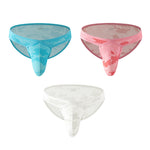 3 Pack Men's Ultra-Thin Camo U-Pouch High-Rise Mesh Breathable Bikinis