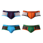 3 Pack Men's Ultra-Light Mesh Breathable Shape-Retaining Trunks